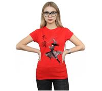 Mulan Movie Sword Jump Cotton T-Shirt Disney Red L