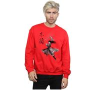 Mulan Movie Sword Jump Sweatshirt Disney Red XL