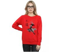 Mulan Movie Sword Jump Sweatshirt Disney Red XXL