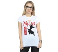 Mulan Movie Warrior Silhouette Cotton T-Shirt Disney White S