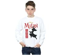 Mulan Movie Warrior Silhouette Sweatshirt Disney White 9 Years