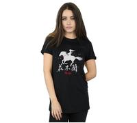 Mulan Movie Wind Silhouette Cotton Boyfriend T-Shirt Disney Black XXL