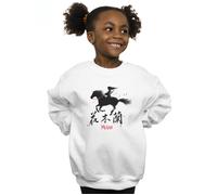 Mulan Movie Wind Silhouette Sweatshirt Disney White 9 Years