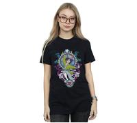 Mulan Ornamental Cotton Boyfriend T-Shirt Disney Black 4XL