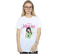 Mulan Pink Magnolia Cotton Boyfriend T-Shirt Disney White 5XL