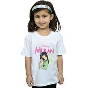 Mulan Pink Magnolia Cotton T-Shirt Disney White 12-13 Years