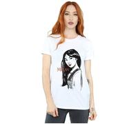 Mulan Sketch Cotton Boyfriend T-Shirt Disney White S
