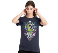 Mulan Stained Glass Ladies T Shirt, Deep Navy, Small
