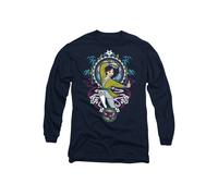 Mulan Stained Glass Long Sleeve T-Shirt, Navy Disney Navy L