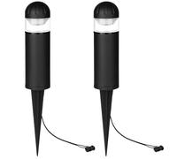 MULANDI LED Landscape Bollard Pathway Light, 2W, DC 12V Low Voltage Path Lighting Outdoor Waterproof, Die-Casted Aluminum Housing for Garden Light, 3000K Warm White Pack of 2