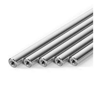 MULANGDI 2PCS Chromed Harden Rod Shaft Linear Shaft OD 8/10/12/16mm Length100-450mm With Two Ends Of M4/M5/M6 Thread Hole Depth Of 8-16mm(OD8mm (M4x8mm),400mm)
