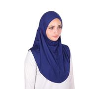 MuLanLegend Handmade | Instant Love Hijab | One Piece Easy Slip On Practical and Comfortable | Sport Versatile, Enchanting Blue, One Size