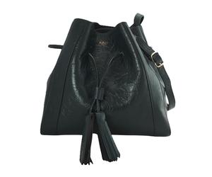 Mulberry Millie Dark Green Shoulder Bag Drawstring Leather Medium Handbag