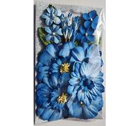 Mulberry Paper Flowers English Garden 1 x Pack (Cobalt Blue)