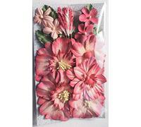 Mulberry Paper Flowers English Garden 1 x Pack (Flame)