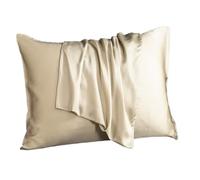 Mulberry Pillowcase Solid Color Envelope Pillow Case Bedding Sleeping Cover(Shallow Khaki)