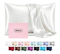 Mulberry Silk Pillowcase for Hair and Skin - Soft Both Sided With Zipper - Beauty Sleep Pillow Case for Gift (Standard, White)