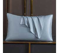 Mulberry Silk Pillowcase Pure Silk Pillow Cover Case Both Sides Silk Pillowcase Bedding Sleeping Pillow Cases Cover,2,40x70cm 1pc