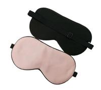 Mulberry Silk Sleep Eye Mask Adult Soft Blindfold Smooth Eyeshade Eye Cover Sleeping Elastic Band(Pink,2pcs)