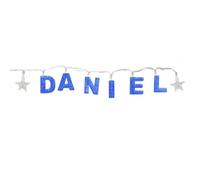 Mulberry Studios DANIEL - Indoor Decorative LED String Lights Hanging Decorations Light Up Your Name in LED Blue Lights