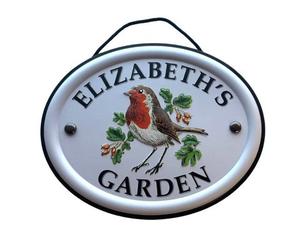Mulberry Studios Decorative Bird Garden Sign - Emily's Garden