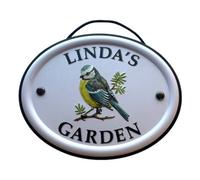 Mulberry Studios Decorative Bird Garden Sign - Linda's Garden