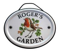 Mulberry Studios Decorative Bird Garden Sign - Roger's Garden