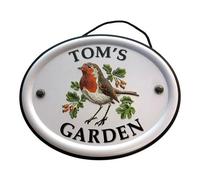 Mulberry Studios Decorative Bird Garden Sign - Tom's Garden