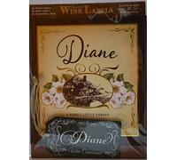 Mulberry Studios Diane Wine Label, 2 Front and Back Labels and 2 Tags