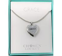 Mulberry Studios GRACE Named Chosen Lockets/ Pendants With Picture Holder Presented Beautifully By Sterling Effectz, Pink, Black