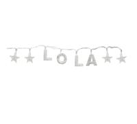 Mulberry Studios LOLA - Indoor Decorative LED String Lights Hanging Decorations Light Up Your Name in LED Clear Lights