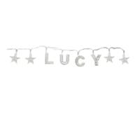 Mulberry Studios LUCY - Indoor Decorative LED String Lights Hanging Decorations Light Up Your Name in LED Clear Lights