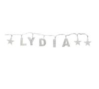 Mulberry Studios LYDIA - Indoor Decorative LED String Lights Hanging Decorations Light Up Your Name in LED Clear Lights