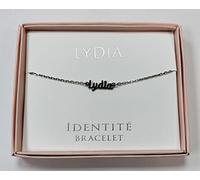 Mulberry Studios LYDIA Named Identite Bracelet Silver Colour With Love Gift Boxed Presented By Sterling Effectz