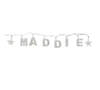 Mulberry Studios MADDIE - Indoor Decorative LED String Lights Hanging Decorations Light Up Your Name in LED Clear Lights