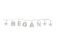 Mulberry Studios MEGAN - Indoor Decorative LED String Lights Hanging Decorations Light Up Your Name in LED Clear Lights