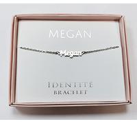 Mulberry Studios MEGAN Named Identite Bracelet Silver Colour With Love Gift Boxed Presented By Sterling Effectz