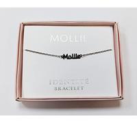 Mulberry Studios MOLLIE Named Identite Bracelet Silver Colour With Love Gift Boxed Presented By Sterling Effectz