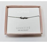 Mulberry Studios SOPHIE Named Identite Bracelet Silver Colour With Love Gift Boxed Presented By Sterling Effectz