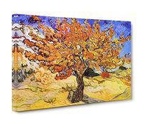 Mulberry Tree By Vincent Van Gogh Canvas Print | Gallery Wrapped 30mm Frame Wall Art | 20x14 inches | Ready to Hang | Impressionist Landscape Picture | Living Room Bedroom Lounge Office