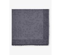 Mulberry Womens Charcoal Tamara Square Organic-cotton Scarf