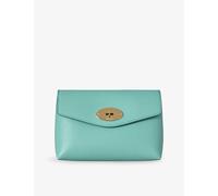 Mulberry Womens Mulberry Darley Leather Cosmetics Pouch Marina Blue