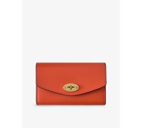 Mulberry Womens Mulberry Darley Medium Grained Leather Wallet Coral Orange