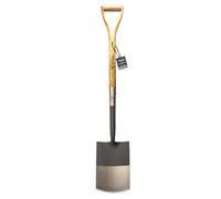 Mulch Carbon Steel Garden Digging Spade Wooden Handle Graphite Grey Finish