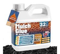 Mulch Glue - 32 OZ Rubber Mulch for Landscaping, Pet Safe Rock Glue, Ground Coverage Gravel Glue, Stone Sealer, Mulch Adhesive for Pathway, Patio, Plants, Fast Dry Non-Toxic No Mixing Required