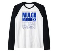 Mulch Madness Arborist Humor for Wood Chip Mulching Raglan Baseball Tee