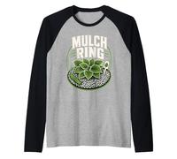 Mulch Ring Hosta Garden Slug Raglan Baseball Tee