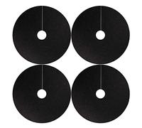 Mulches,Coconut Fibre, Tree Mulch Ring,82cm Mulch Mats Reusable Non-Woven Tree Protector Mat Weed Barrie Mat for Weed Control Black Outer Diameter 4PCS