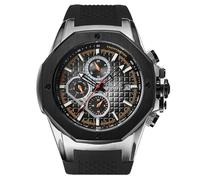 MULCO Buzo Tentacles Watch for Men - Stainless Steel Case with Wrist Silicone Band, Quartz Multifunctional Movement, Large Face Analog Display, 100m Water Resistant, Sport Luxury Design, Buzo