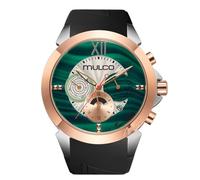 MULCO Enchanted Quartz Women's Watch - 46mm Stainless Steel Case, Quartz Analog Miyota JP25 Movement, 10 ATM Waterproof, Silicone Strap, Multifunction, Battery SR621SW, Stylish and Durable
